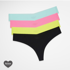 Pack de 4 Tangas Sin Costuras – Colores Vibrantes y Acabado Invisible