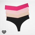 Pack de 4 Tangas Sin Costuras con Corte en V – Colección Warm & Classic