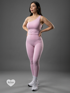Conjunto Deportivo "One-Shoulder" – Top Asimétrico y Leggings de Talle Alto