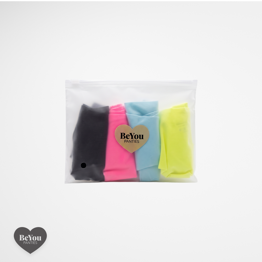 Pack de 4 Tangas Sin Costuras – Colores Vibrantes y Acabado Invisible